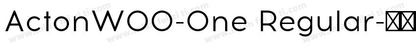 ActonW00-One Regular字体转换